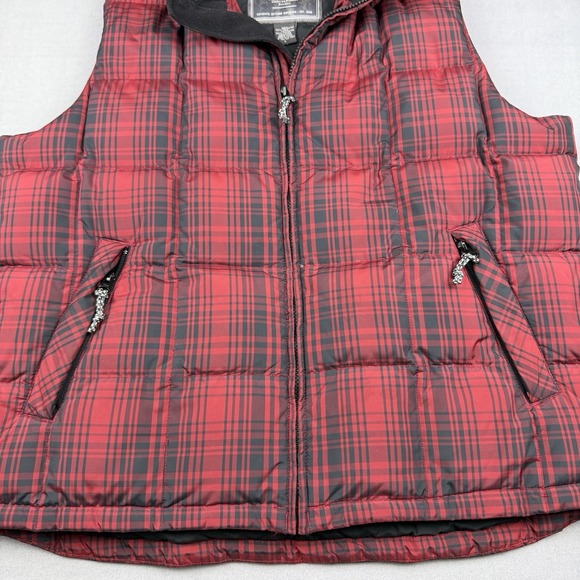 Eddie Bauer WeatherEdge Plaid Puffer Vest Mens Large Goose Down - Picture 2 of 12